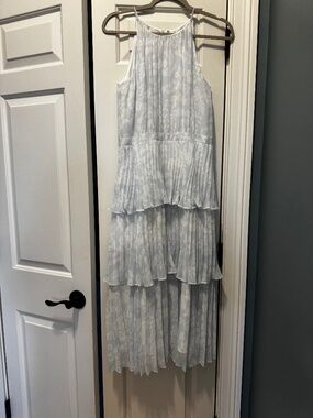 Ann Taylor Tiered Floral Maxi Dress with Pleats